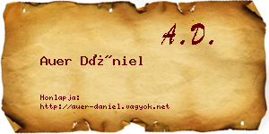 Auer Dániel névjegykártya